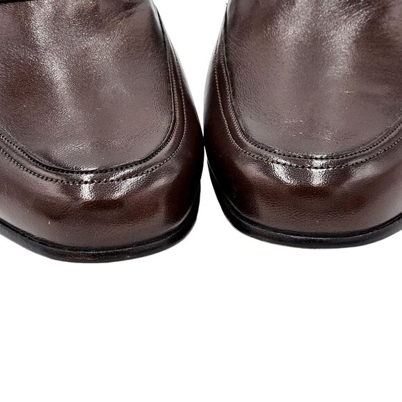 NEW Vintage Bally Men\'s size 6.5E Brown Calfskin Leather Dress Shoes Bit Loafers main image 9